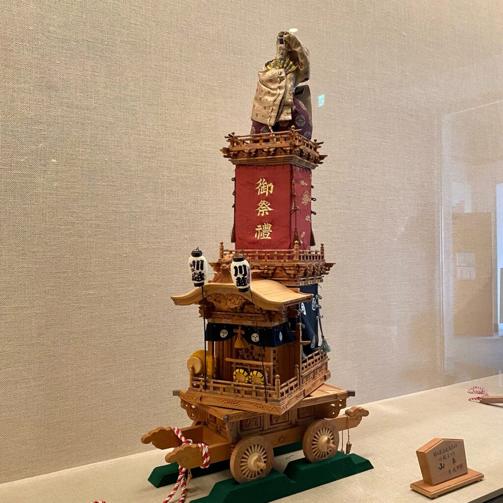 川越市立博物館に展示された川越祭りの山車模型