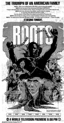 1977年ABCテレビドラマ『ルーツ（ROOTS）』のアメリカ版ポスター