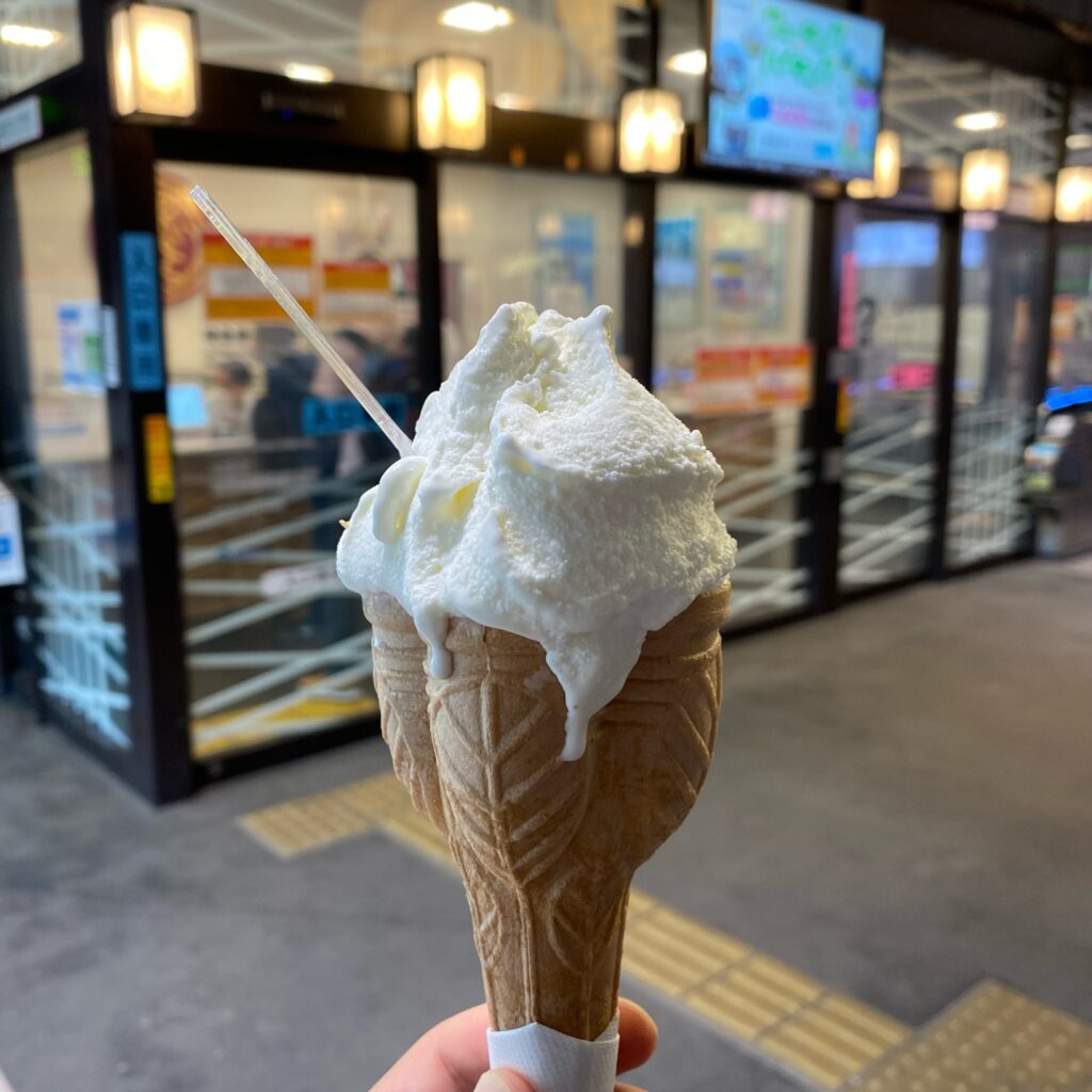 西武秩父駅周辺で食べたジェラート
